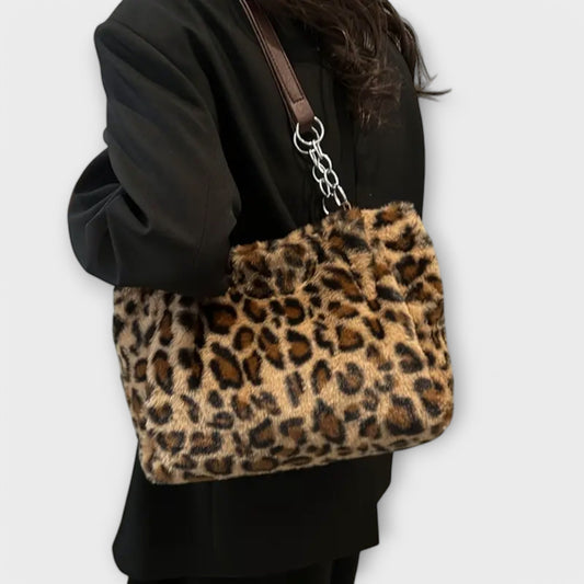 Barbara's Bags - Fashion bag inspired by leopard print made of soft faux fur