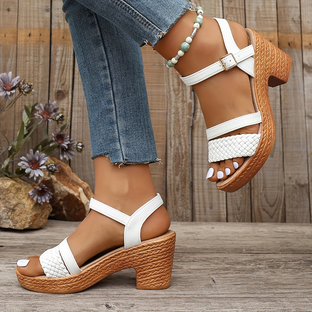 Willow™ | Braided Block Heel Sandals
