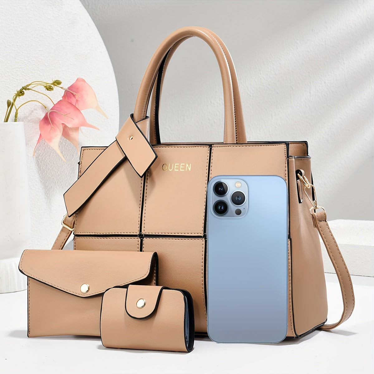 Barbara's Bags - Chic Leather 3-Piece Leather Bag Set