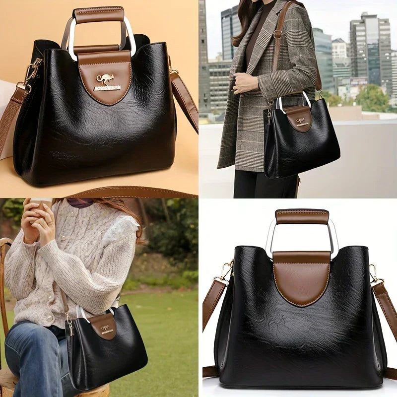 Barbara's Bags - Chic Leather Bucket Bag
