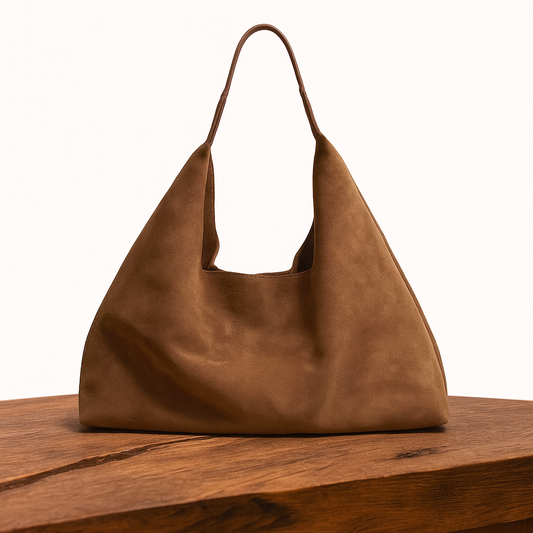 Barbara's Bags - Vintage Luxury Suede Leather Handbag