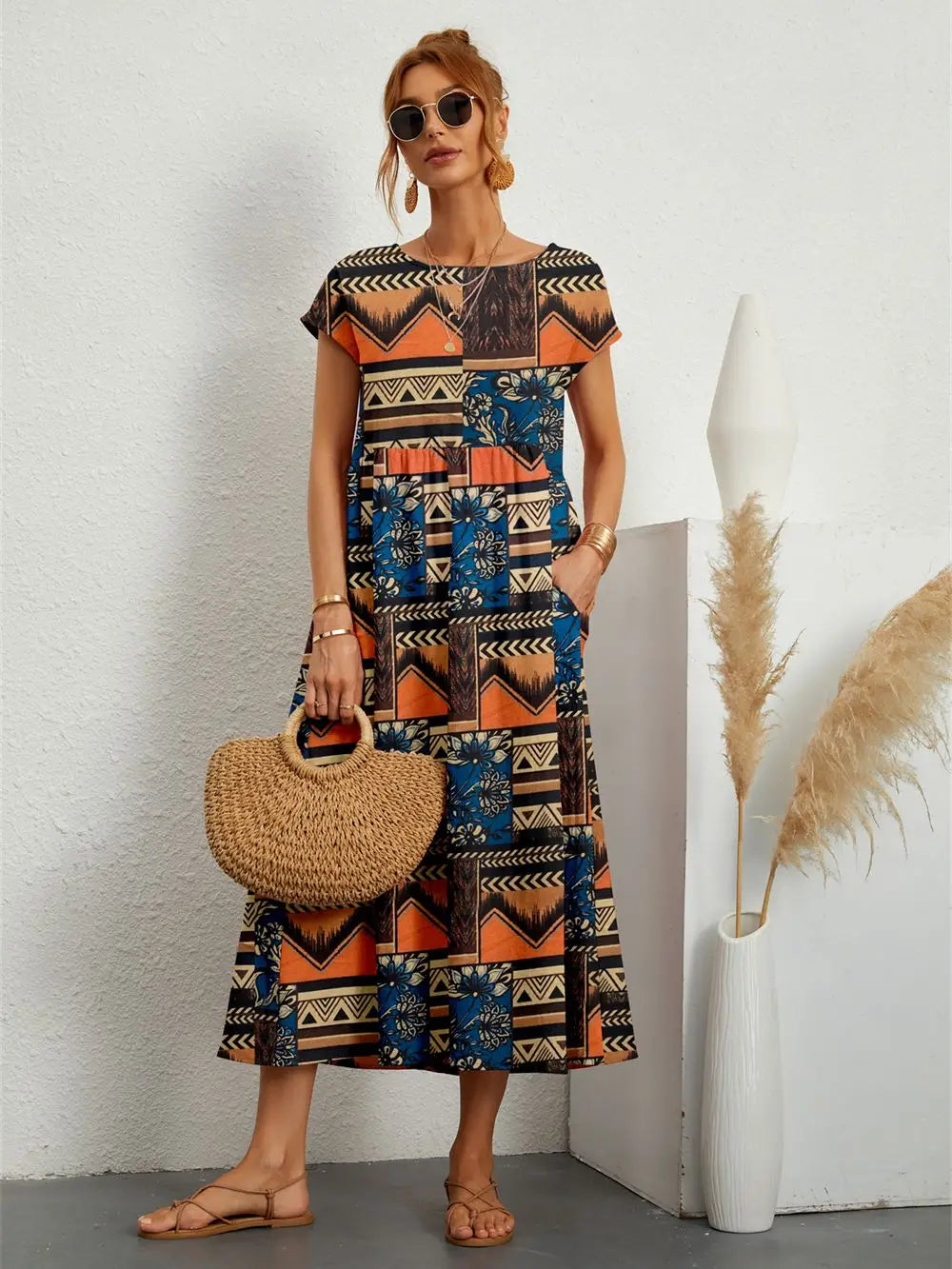 Emily | Bloom Waist Midi Dress