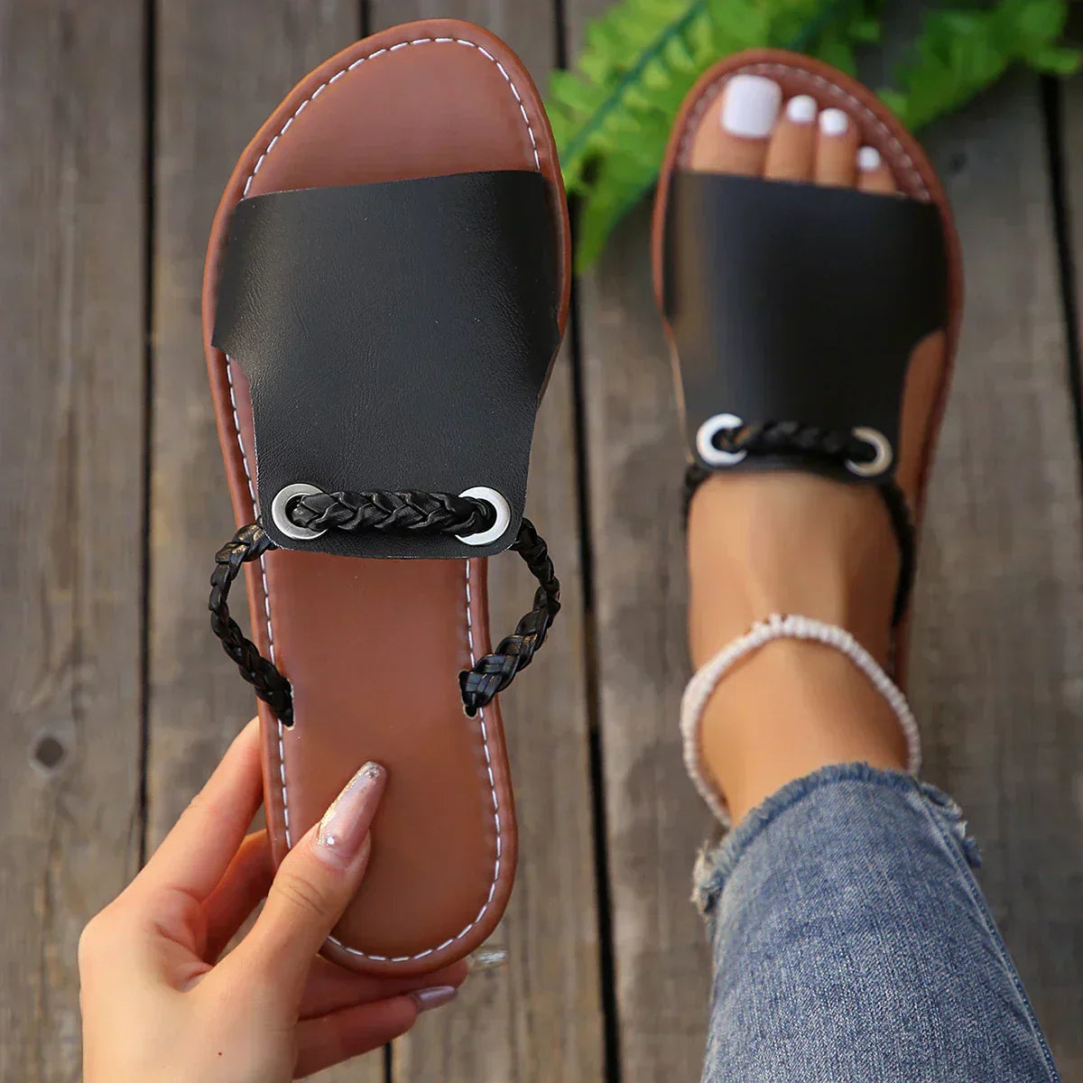 Paisley™ | Braided Slip-On Sandals