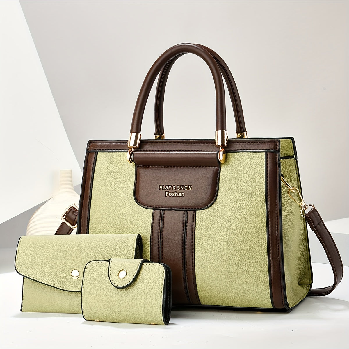 Barbara's Bags - Elegant 3-Piece Leather Bag Set