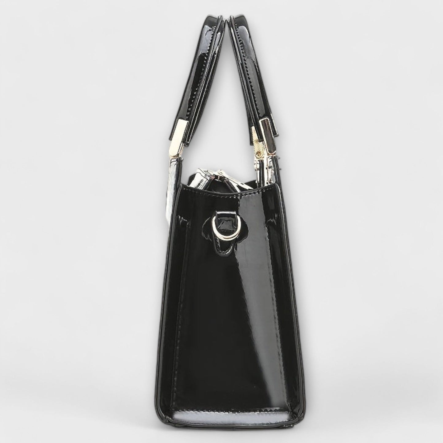 Barbara's Bags - Glossy Handbag with Crocodile Print