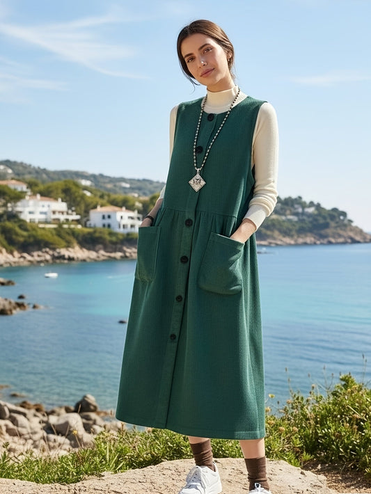 Velora |  Midi Vest Dress