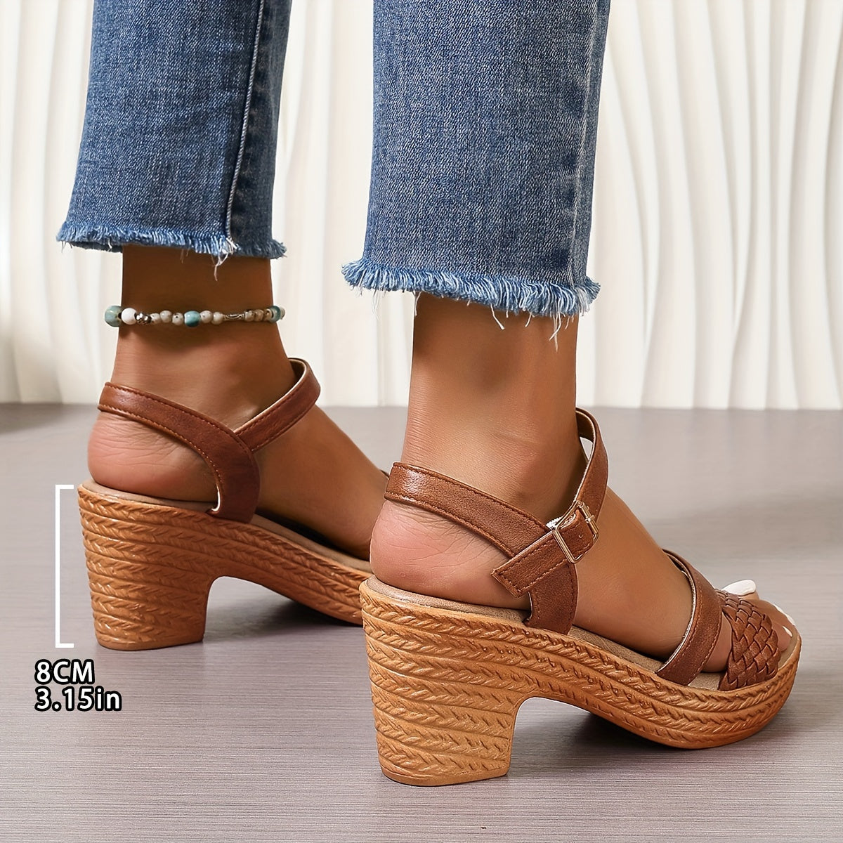 Willow™ | Braided Block Heel Sandals
